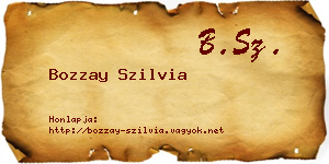 Bozzay Szilvia névjegykártya