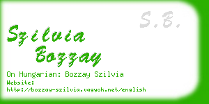 szilvia bozzay business card